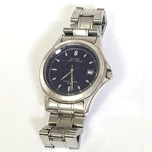 Vintage Mens Casio STING Water Resistant 10 Bar Stainless Steel Watch